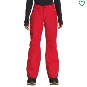 Red north face snow pants!!